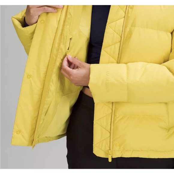 Lululemon Wunder Puff Down Coat Jacket Soleil Sz.10 - Picture 5 of 11
